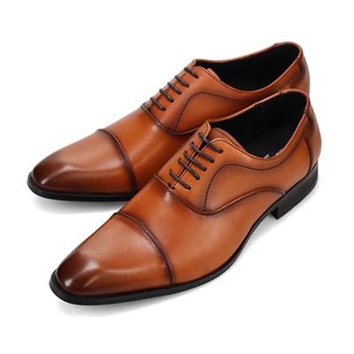 ヴィア カミーノ via cammino　内羽根ストレートチップドレスシューズ　VC2505 L-BROWN 25.0