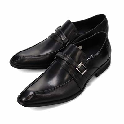 ヴィア カミーノ via cammino　モンクストラップドレスシューズ　VC2506 BLACK 25.0