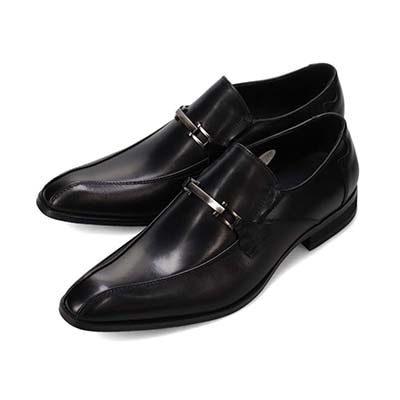 ヴィア カミーノ via cammino　甲ベルトスリッポンドレスシューズ　VC2507 BLACK 25.0