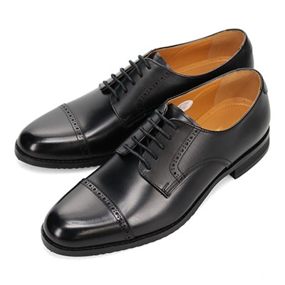 ヴィア カミーノ via cammino 外羽根ストレートチップ・ビジネスシューズ  VC8045 BLACK 25.0