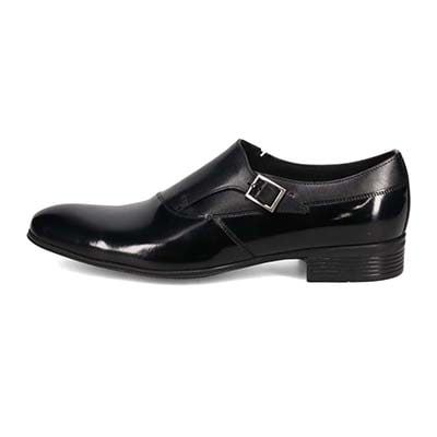 ランバンコレクション LANVIN COLLECTION 異素材MIXプレーンシングルモンク　83504 BLACK 25.0