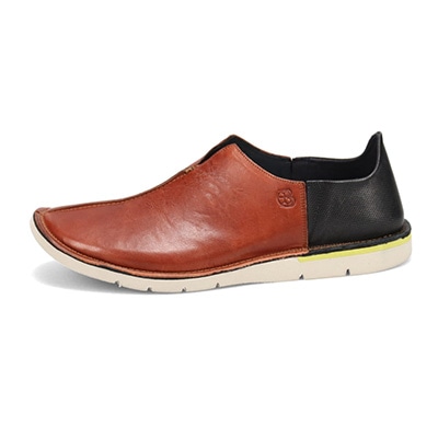 LANVIN en Bleu　プラットステッチダウン センターシーム・スリッポンシューズ　86454 D-GRAY 25.0