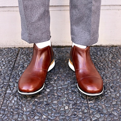LANVIN en Bleu　スポーツMIX サイドゴアブーツ　86489 BROWN 25.0