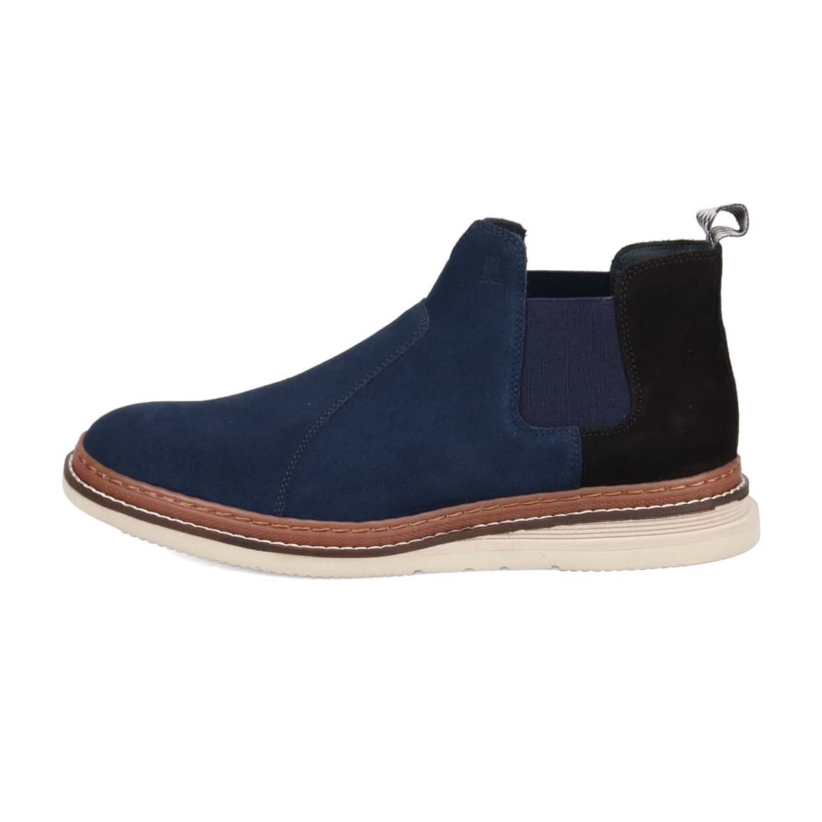 ランバンオンブルー LANVIN en Bleu  カラーコンビネーションサイドゴアブーツ　86556 NAVY 25.0