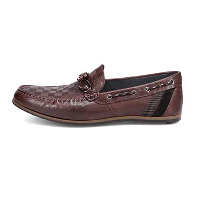 ランバンオンブルー LANVIN en Bleu 「Recovery Shiatsu Insole」搭載で指圧効果により血行をよくする。　フィッシングホックドライビングシューズ　86561R D-BROWN 25.0