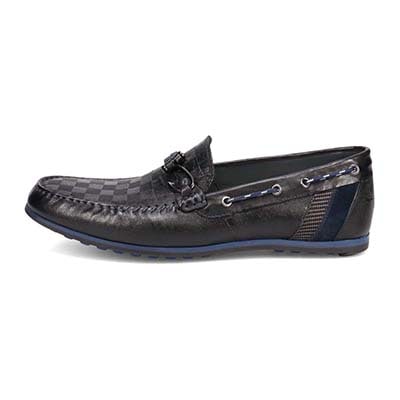 ランバンオンブルー LANVIN en Bleu  フィッシングホックドライビングシューズ　86561 BLACK 25.0
