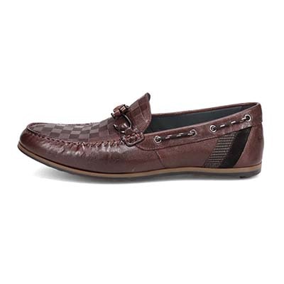ランバンオンブルー LANVIN en Bleu  フィッシングホックドライビングシューズ　86561 D-BROWN 25.0