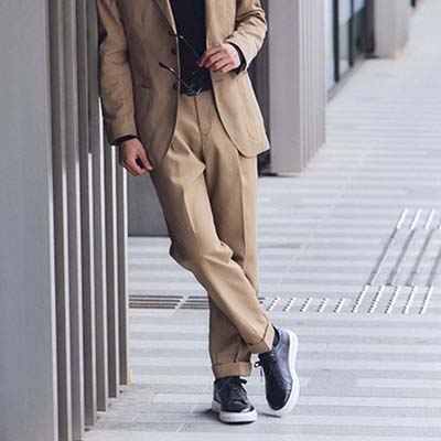 モデロ MODELLO レースアップカジュアルレザースニーカー　DM2751 BLACK 25.0