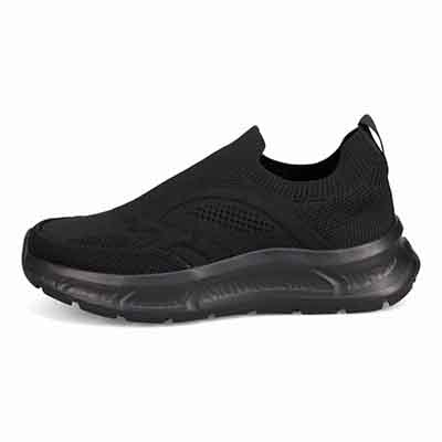 モデロ MODELLO 「Recovery Shiatsu Insole」搭載で指圧効果により血行をよくする。厚底ニット スリッポンスニーカー　DM6531R BLACK 25.0