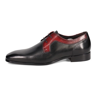 【大きいサイズ】モデロ MODELLO プレーントウ・ドレスシューズ　DMK7283 BLACK/BURGUNDY 28.0