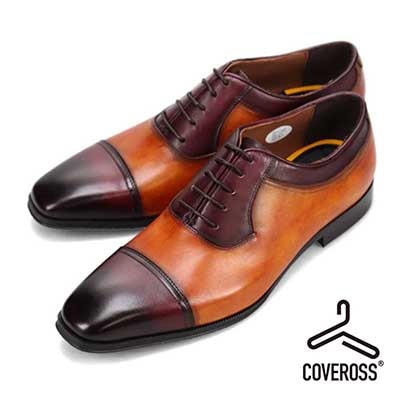 世界初のカバロス加工シリーズモデロ MODELLO 内羽根ストレートチップビジネスシューズ　DM8201 WINE/BROWN 25.0