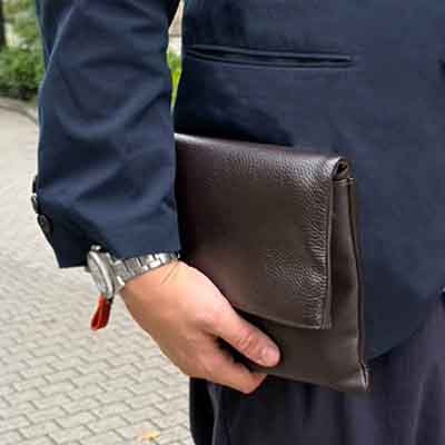 モデロ MODELLO　メンズ本革クラッチバッグ2WAYショルダー　DMB1215 D-BROWN FREE