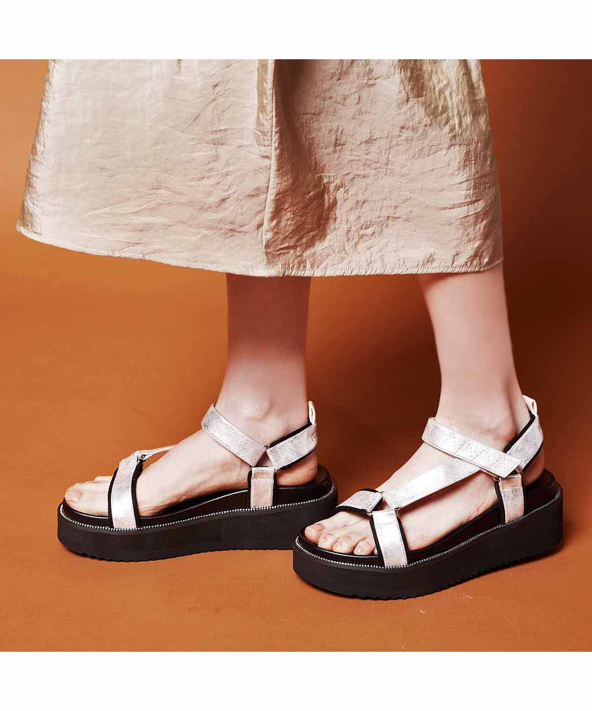 モデロ MODELLO ウェッジサンダル  DML1926 SILVER M　(23.0～23.5)