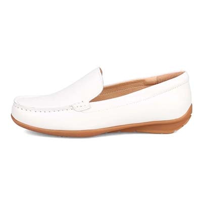 【撥水仕様】モデロ MODELLO スクエアトゥ モカシンシューズ  DML5500 WHITE 23.0