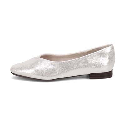 【撥水仕様】モデロ MODELLO 2.0cmヒール バレエシューズ  DML5501 SILVER/C 23.0