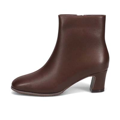 【撥水仕様】モデロ MODELLO 5.5cmヒール エレガンスショートブーツ  DML5502 D-BROWN 23.0