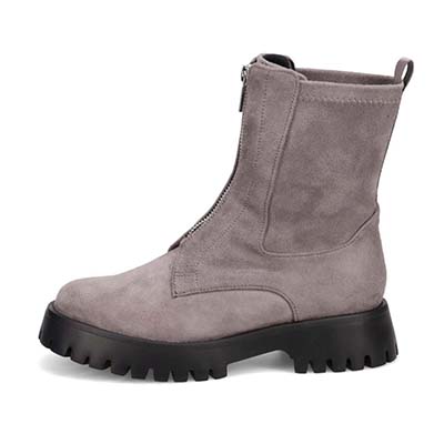 【撥水仕様】モデロ MODELLO COVEROSS Bee 3.5cmヒール タンクソールショートブーツ  DML5504 GRAY-SILKY 23.0