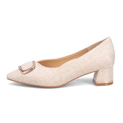 モデロ MODELLO 「リカバリーインソール」搭載で指圧効果により血行を115％促進。Recoveryポインテッドパンプス　DML5505R BEIGE-TX 23.0