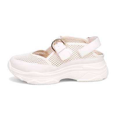 モデロ MODELLO 「リカバリーインソール」搭載で指圧効果により血行を115％促進。Recoveryスニーカーサンダル　DML5507R WHITE M（23～23.5ｃｍ）