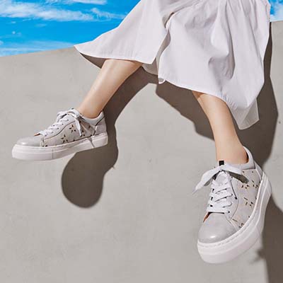 【撥水仕様】モデロ MODELLO ローカットスニーカー　DML6051 SILVER 23.0