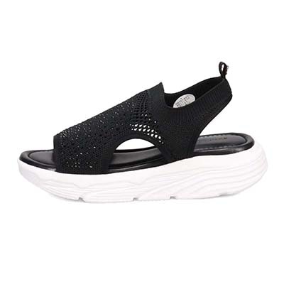 モデロ MODELLO ラインストーンが華やかなニットサンダル　DML6055 BLACK 23.0