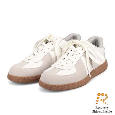 モデロ MODELLO 「Recovery Shiatsu Insole」搭載で指圧効果により血行を115％促進。Recoveryジャーマントレーナー 　DML6068R WHITE 23.0