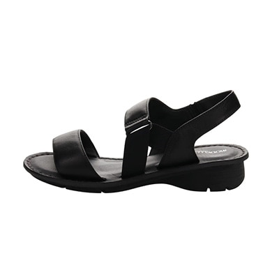 定番モールドソールで歩きやすく♪太めステッチがポイント♪カジュアルサンダル DML7115 BLACK M　(23.0～23.5)