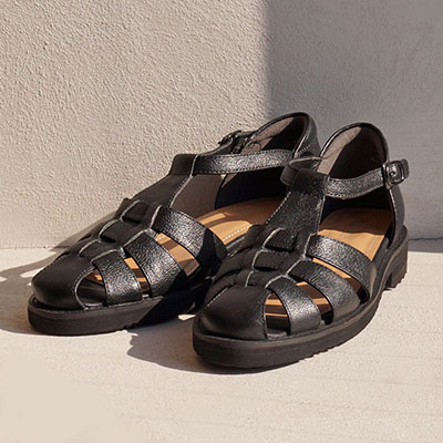 MODELLO 今年も定番 グルカサンダル　素足派、ソックス派、どちらも対応！　DML7127 BLACK 23.0