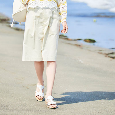 モデロ MODELLO クリーンナチュラル サンダル　DML7128 WHITE M　(23.0～23.5)