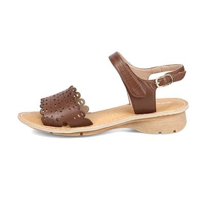 モデロ MODELLO カットワークサンダル　DML7155 BROWN M　(23.0～23.5)