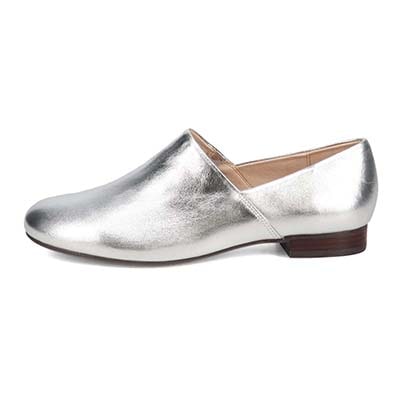 【撥水仕様】モデロ MODELLO ソフトレザースリッポンシューズ　DML8804 SILVER 23.0