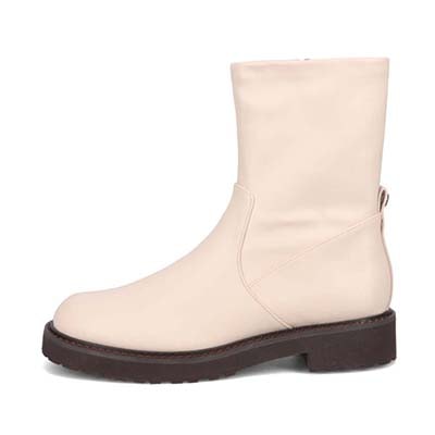 【撥水仕様】モデロ MODELLO 3.5cmヒール タンクソールショートブーツ  DML8820 IVORY 23.0