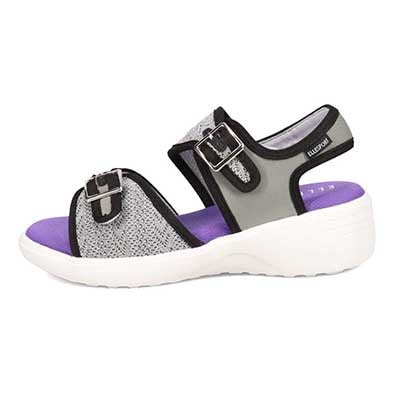 エル スポーツ ELLESPORT ウェッジソフトサンダル　ESP10687 GRAY 23.0