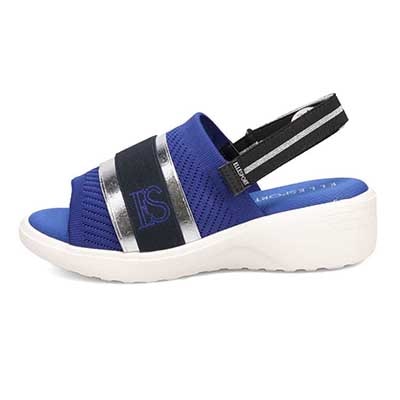 エル スポーツ ELLESPORT ウェッジニットサンダル　ESP10688 BLUE 23.0