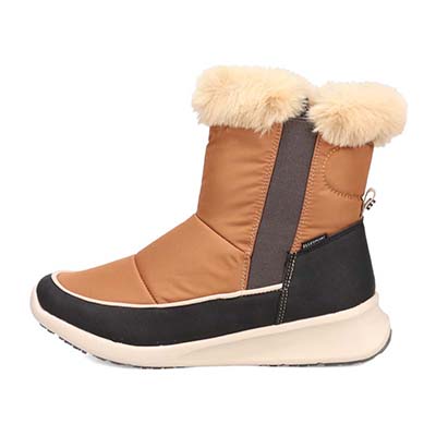 【防水仕様】エル スポーツ ELLESPORT BLACK LABELシリーズ　ファー付きブーツ　ESP12589 BROWN 23.0