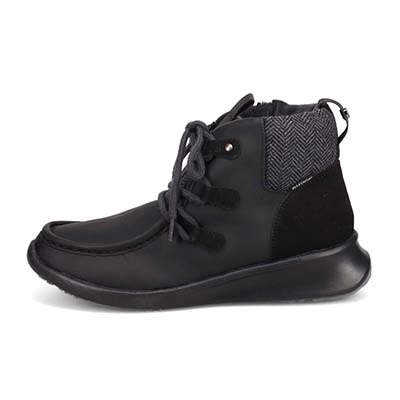 【4cm4時間防水設計】エル スポーツ ELLESPORT BLACK LABELシリーズ　レースアップカジュアルブーツ　ESP12590 Black2 23.0