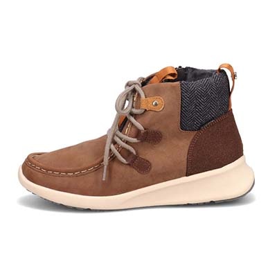 【4cm4時間防水設計】エル スポーツ ELLESPORT BLACK LABELシリーズ　レースアップカジュアルブーツ　ESP12590 BROWN2 23.0