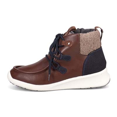 【4cm4時間防水設計】エル スポーツ ELLESPORT BLACK LABELシリーズ　レースアップカジュアルブーツ　ESP12590 D-BROWN 23.0