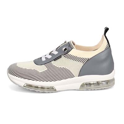 エル スポーツ ELLESPORT ニットスニーカー　ESP12593 GRAY/WHITE 23