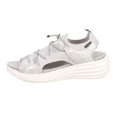 エル スポーツ ELLESPORT メッシュデザインニットサンダル　ESP12598 GRAY 23.0