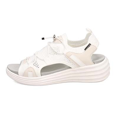 エル スポーツ ELLESPORT メッシュデザインニットサンダル　ESP12598 WHITE 23.0