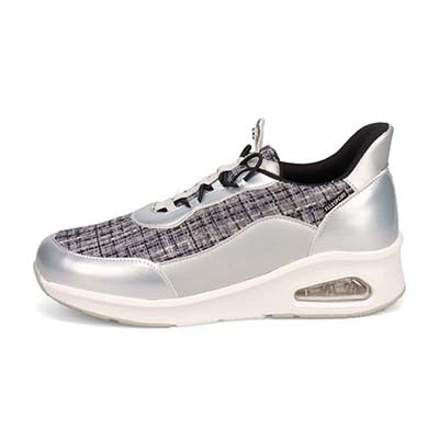 【4cm4時間防水設計】エル スポーツ ELLESPORT クイックフィットエアソールスニーカー　ESP12599 GRAY-TX 23.0