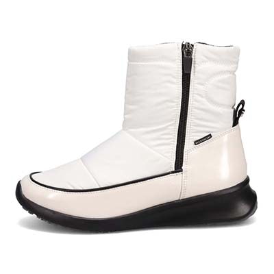 【3.5cm4時間防水設計】エル スポーツ ELLESPORT スッキリとしたラストが特徴 ナイロンブーツ　ESP12603 WHITE 23.0