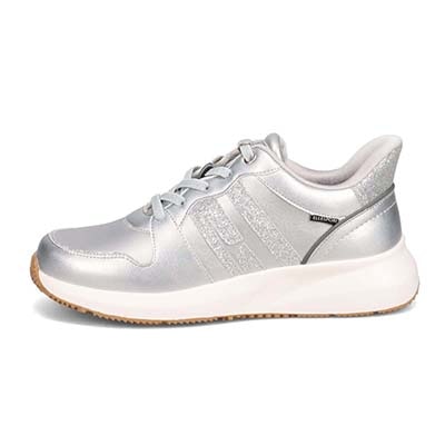 【4cm4時間防水設計】エル スポーツ ELLESPORT　軽量IPソールクイックフィットスニーカー　ESP12605 SILVER 23.0