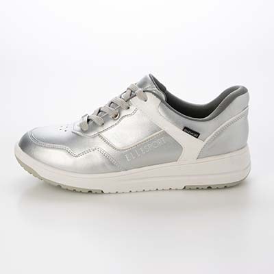 【4cm4時間防水設計】エル スポーツ ELLESPORT　厚底クイックフィットスニーカー     ESP12606 SILVER 23