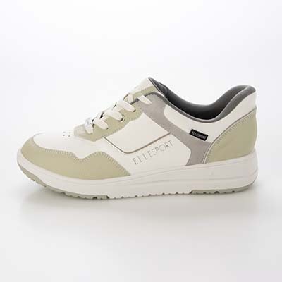 【4cm4時間防水設計】エル スポーツ ELLESPORT　厚底クイックフィットスニーカー     ESP12606 WHITE/MINT 23