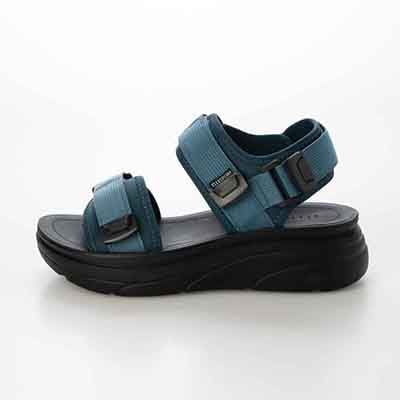 エル スポーツ ELLESPORT 　2本ベルト厚底スポーツサンダル　ESP12607 BLUE M（23～23.5ｃｍ）