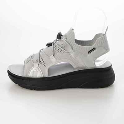 エル スポーツ ELLESPORT 　レースアップニット厚底スポーツサンダル　ESP12608 SILVER M（23～23.5ｃｍ）