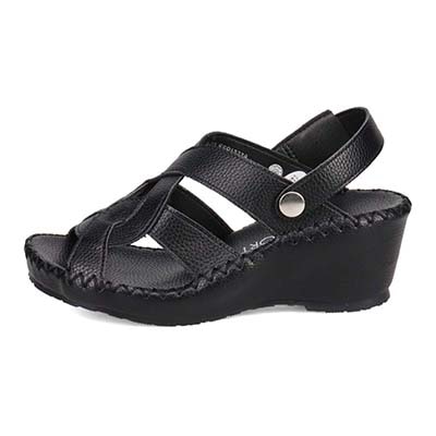 エル スポーツ ELLESPORT 2WAYウェッジサンダル　ESP12738 BLACK 23.0