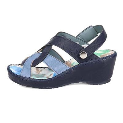 エル スポーツ ELLESPORT 2WAYウェッジサンダル　ESP12738 NAVY/BLUE 23.0